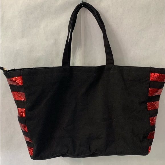Victoria Secret's Black and Red Sequin Tote - Picture 2 of 3